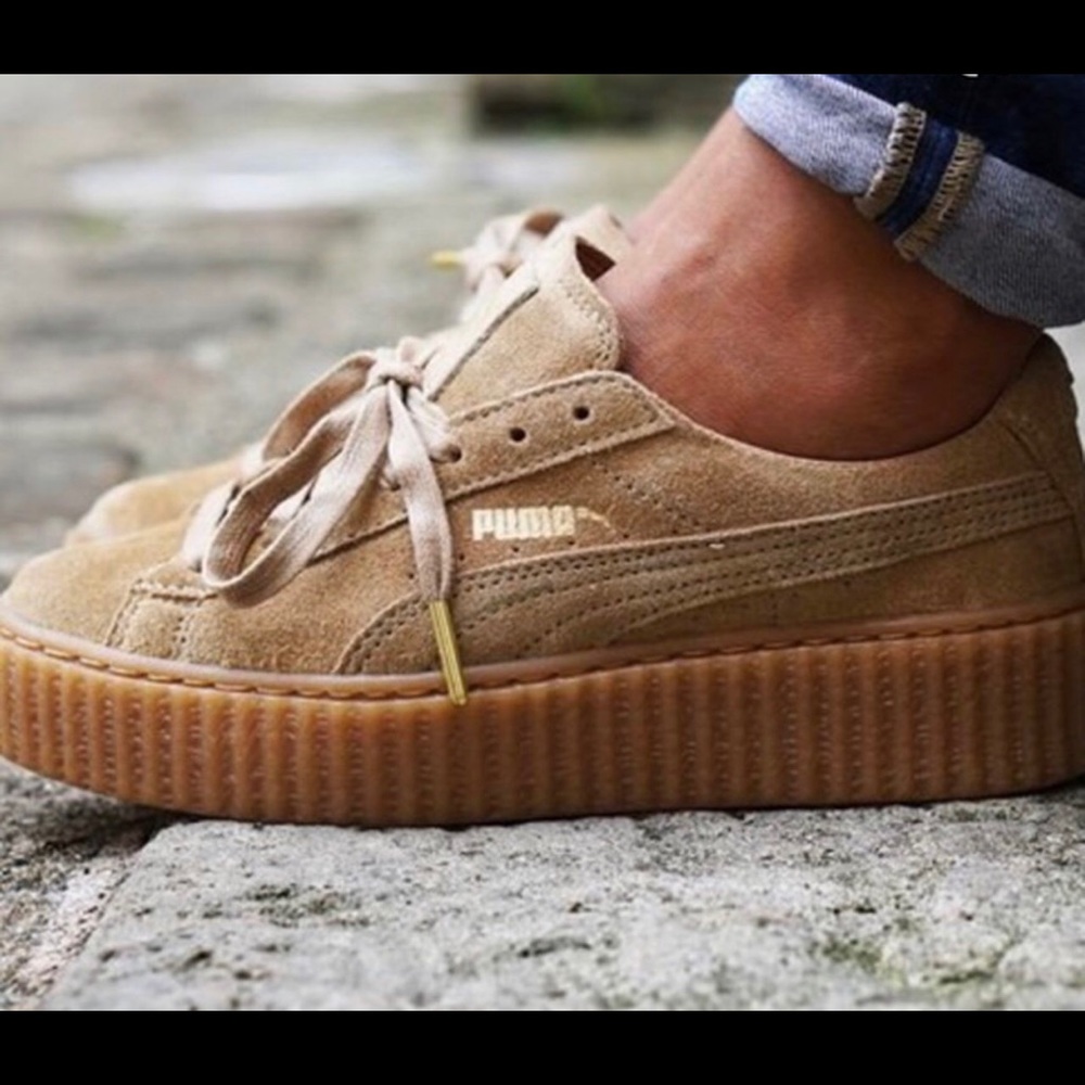 Beige Rihanna creepers